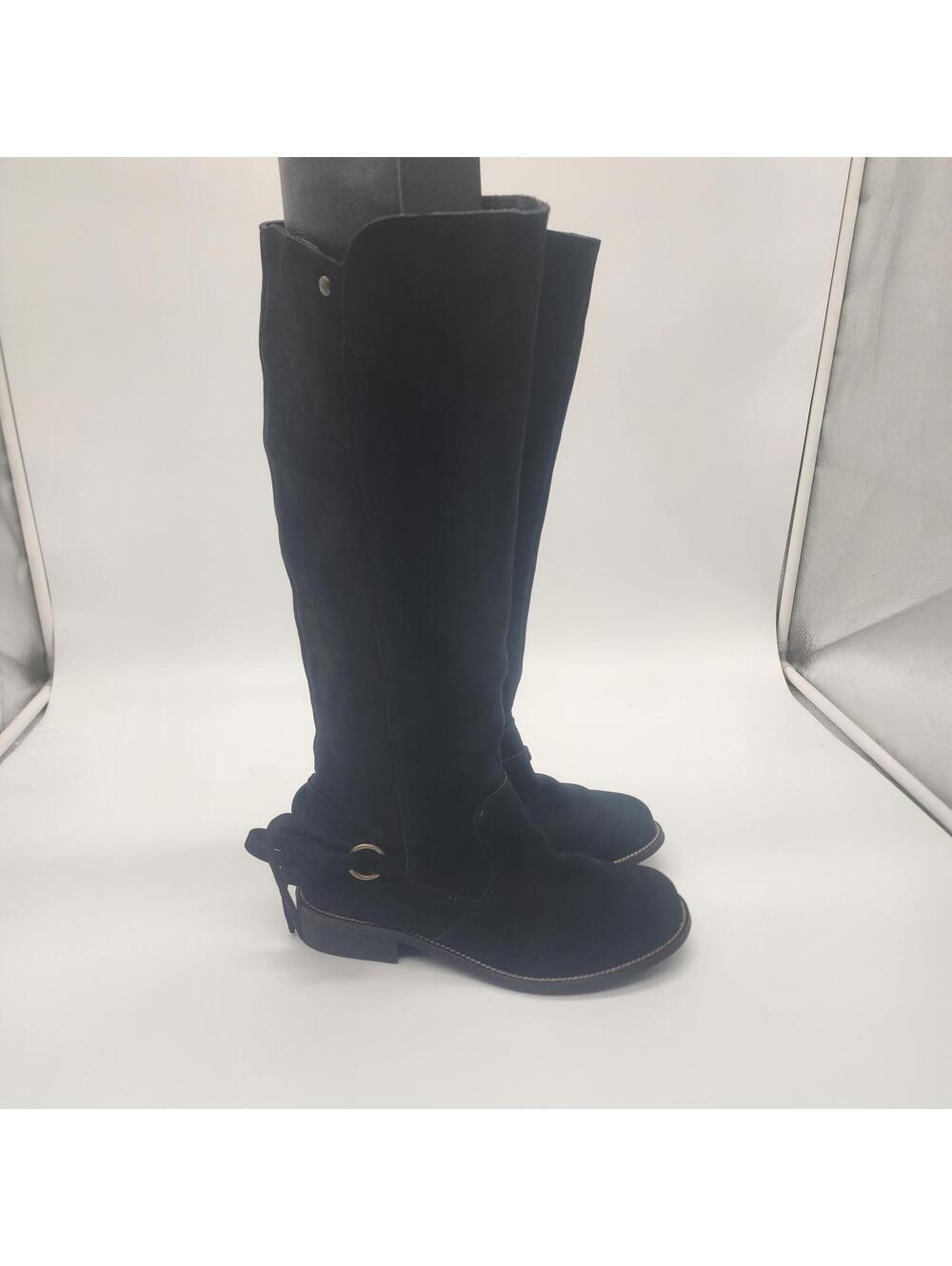 New EMU black suede leather tall boots 7 miva